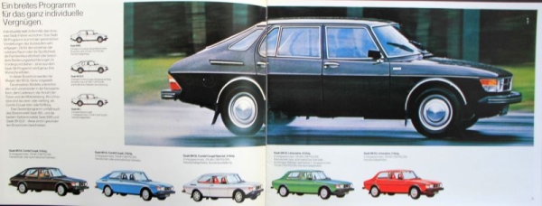 Saab 99 GL Modelprogram 1977 Carbrochure (7787)